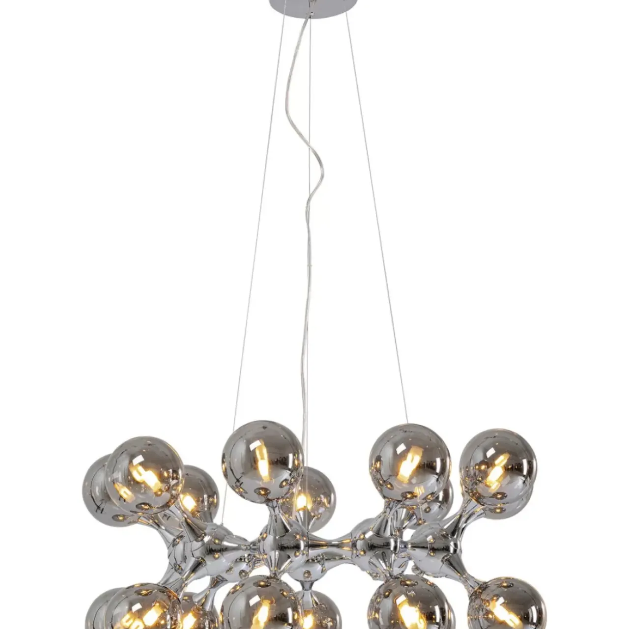 Hängeleuchten-KARE Design Hangeleuchte Atomic Balls Silber O74Cm