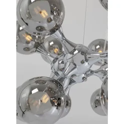 Hängeleuchten-KARE Design Hangeleuchte Atomic Balls Silber O74Cm