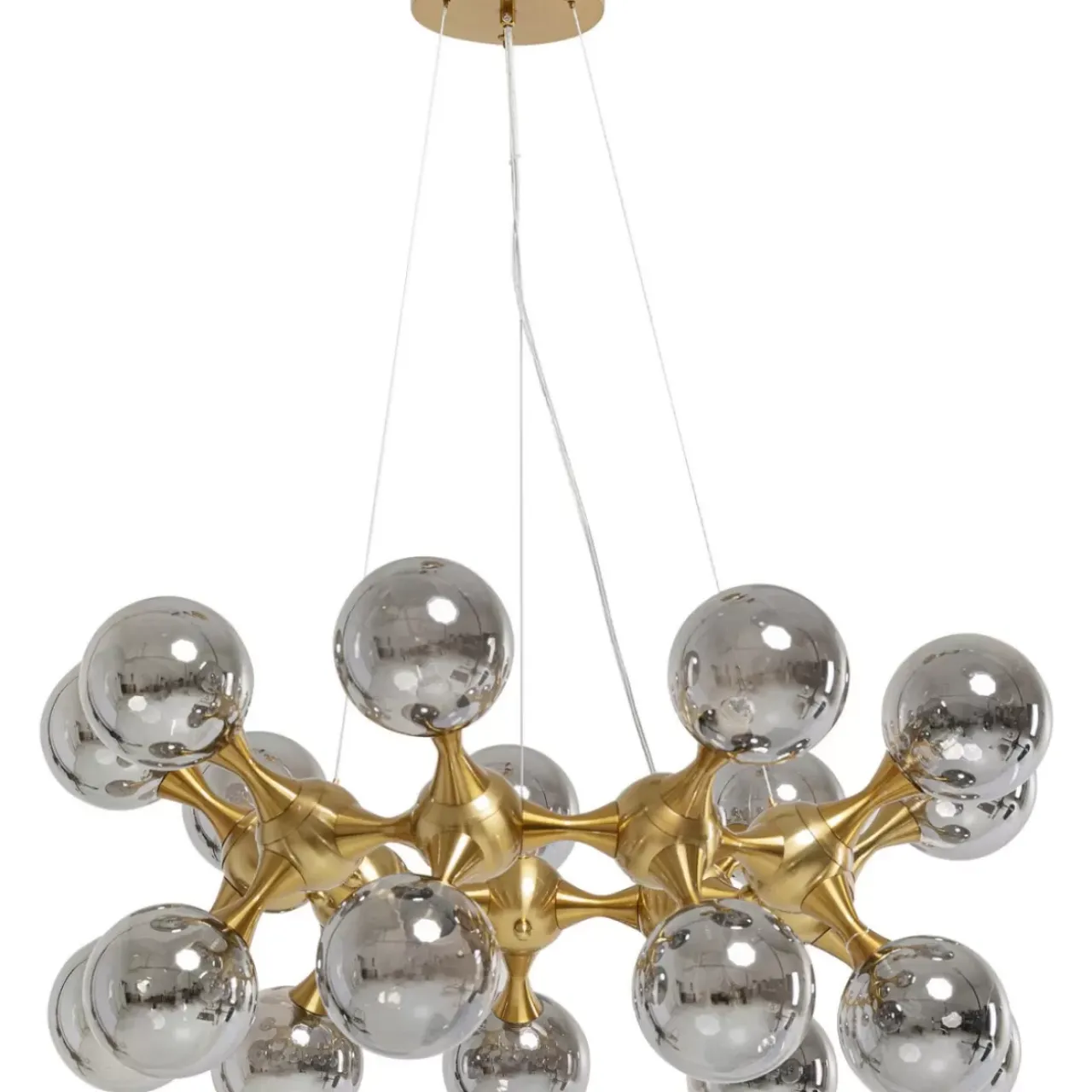 Hängeleuchten-KARE Design Hangeleuchte Atomic Balls Brass O74Cm