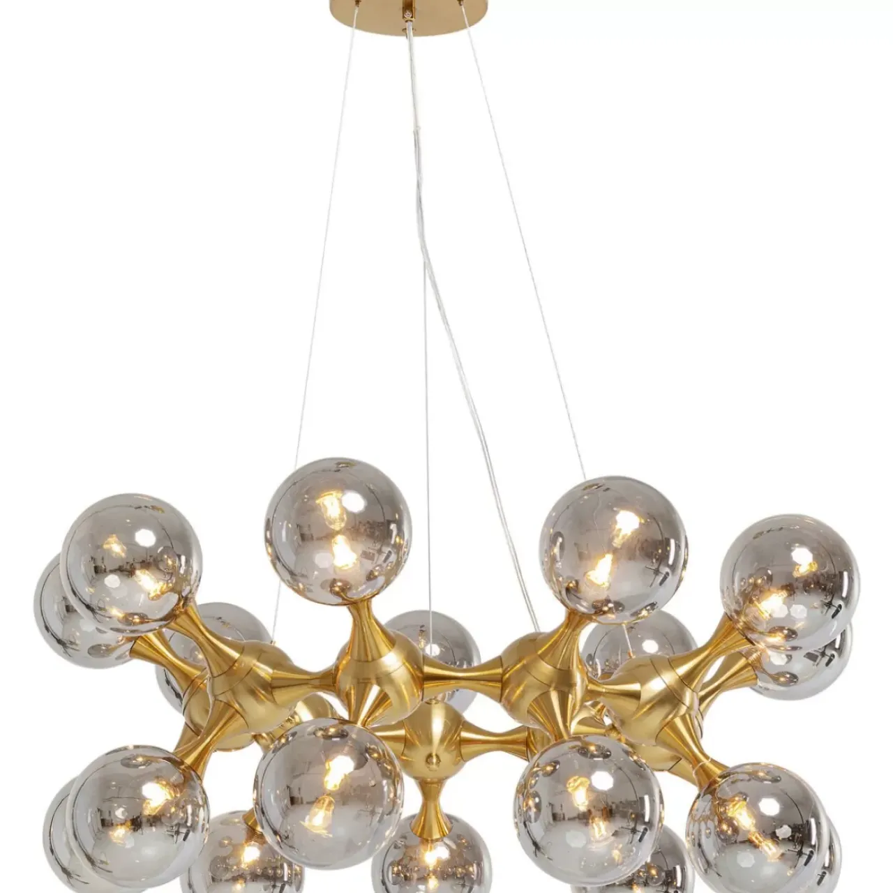 Hängeleuchten-KARE Design Hangeleuchte Atomic Balls Brass O74Cm