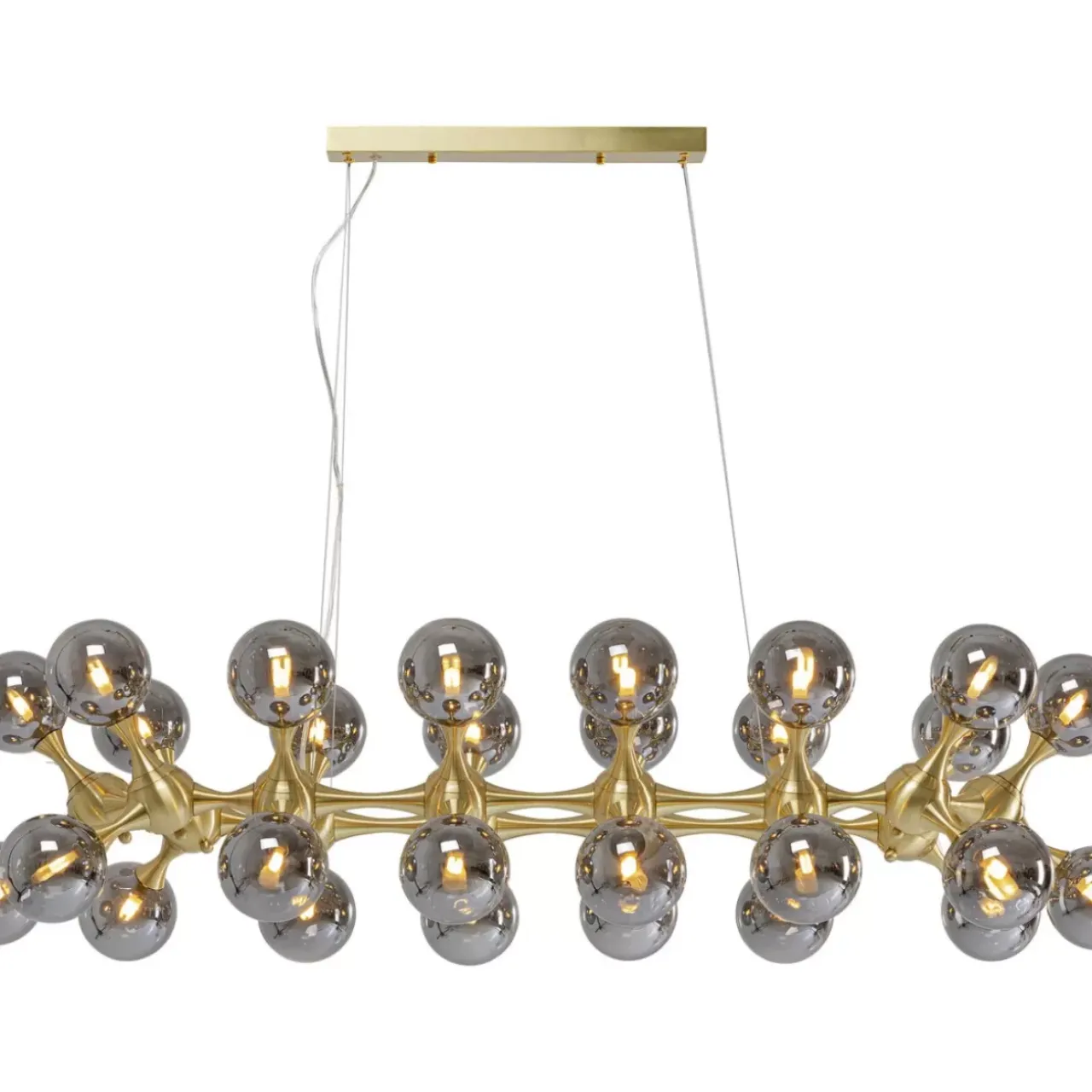 Hängeleuchten-KARE Design Hangeleuchte Atomic Balls Brass 140Cm