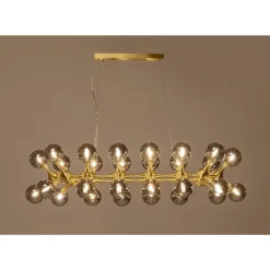 Hängeleuchten-KARE Design Hangeleuchte Atomic Balls Brass 140Cm