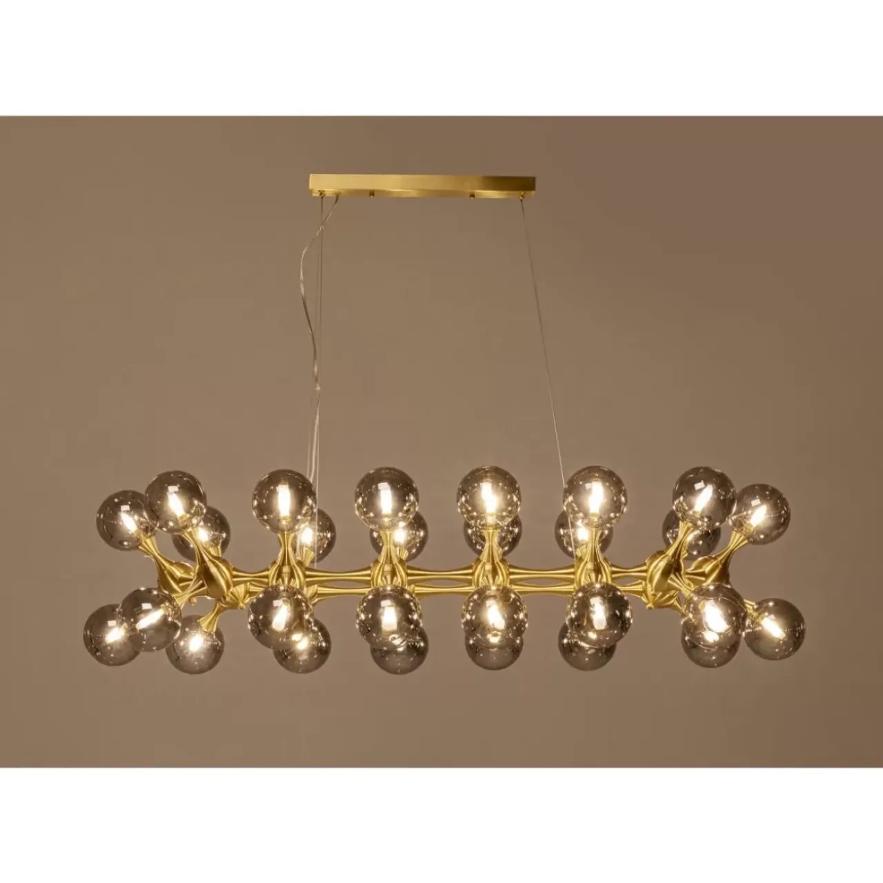 Hängeleuchten-KARE Design Hangeleuchte Atomic Balls Brass 140Cm