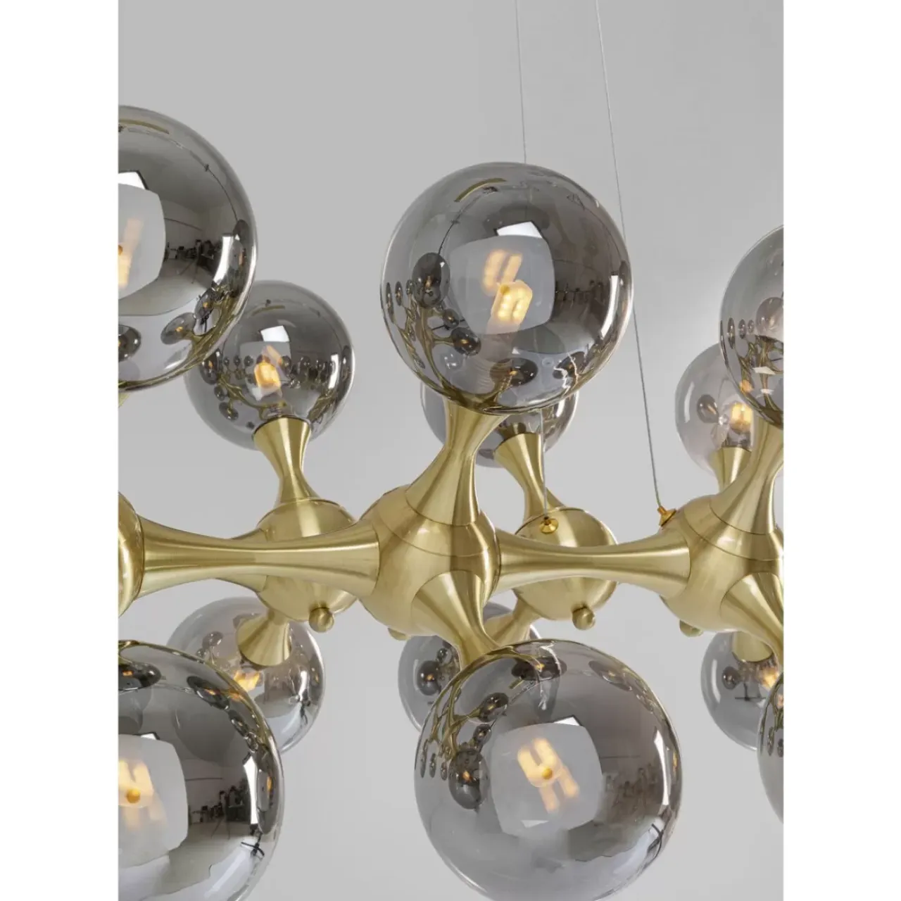 Hängeleuchten-KARE Design Hangeleuchte Atomic Balls Brass 140Cm