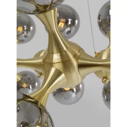 Hängeleuchten-KARE Design Hangeleuchte Atomic Balls Brass 140Cm