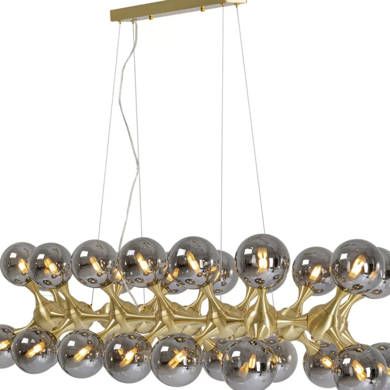 Hängeleuchten-KARE Design Hangeleuchte Atomic Balls Brass 140Cm