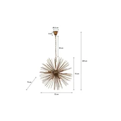 Hängeleuchten-KARE Design Hangeleuchte Beam Brass O72Cm