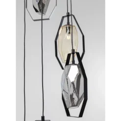 Hängeleuchten-KARE Design Hangeleuchte Diamond Fever Spiral Schwarz O42Cm