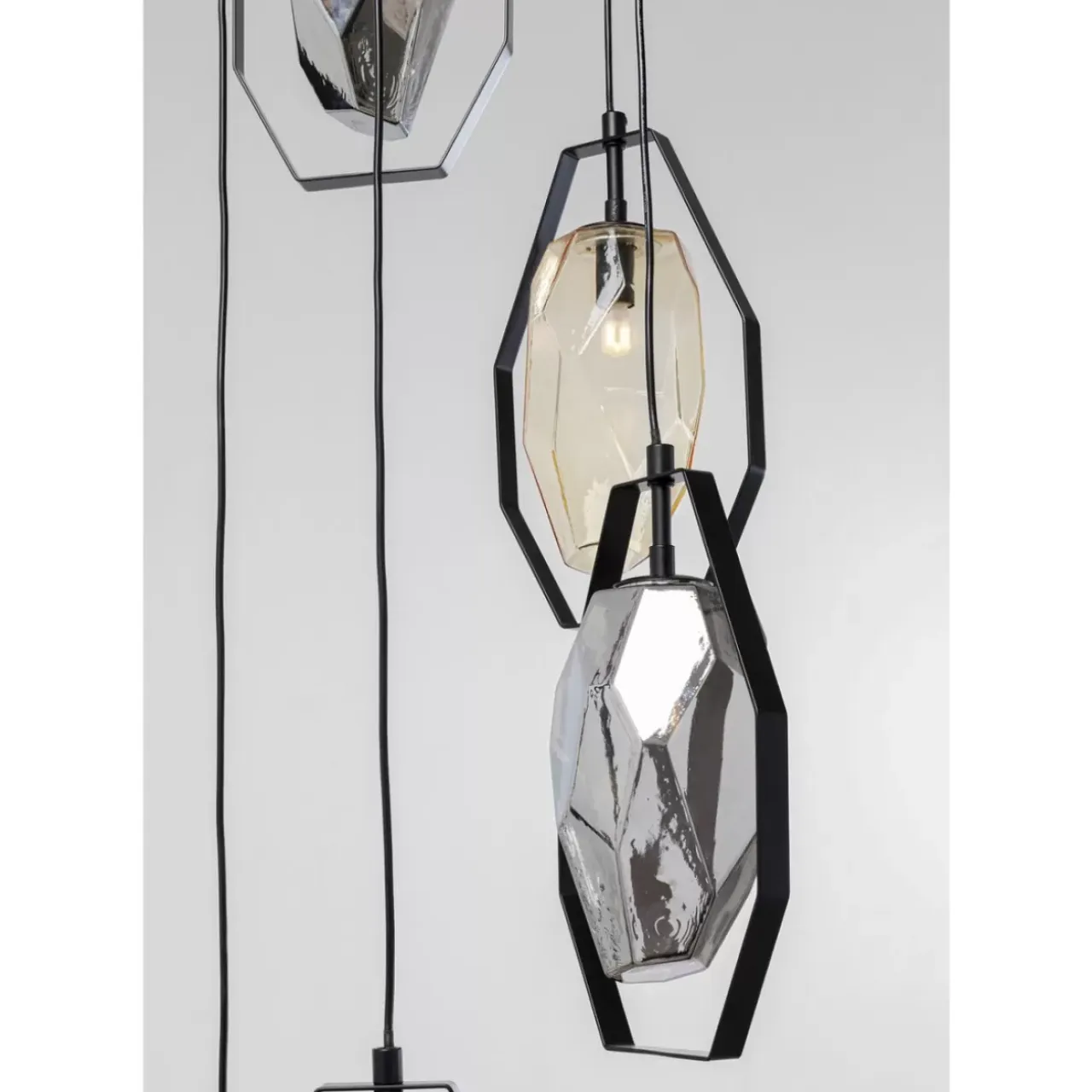 Hängeleuchten-KARE Design Hangeleuchte Diamond Fever Spiral Schwarz O42Cm
