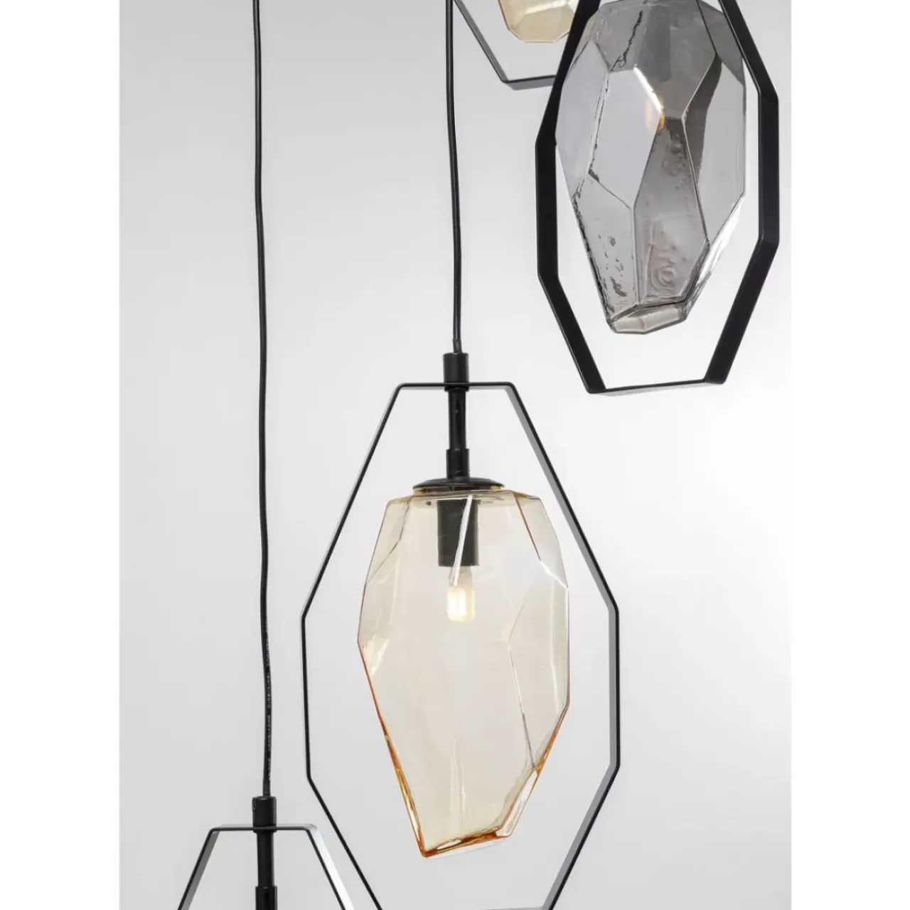 Hängeleuchten-KARE Design Hangeleuchte Diamond Fever Spiral Schwarz O42Cm