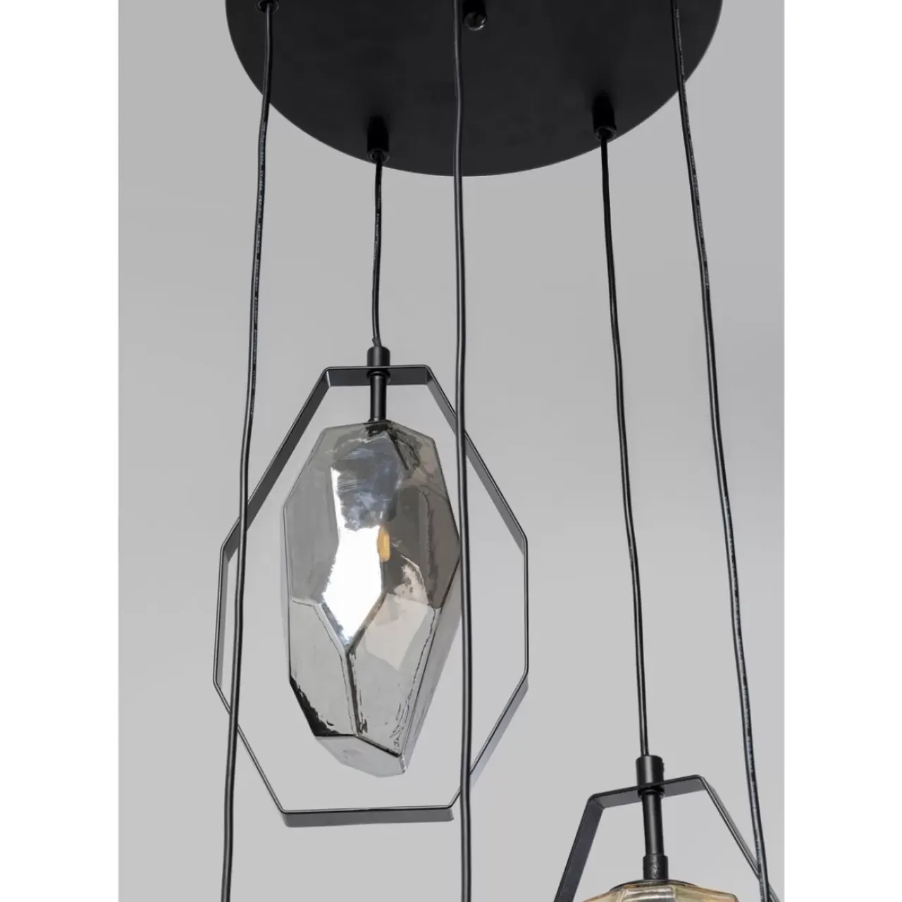 Hängeleuchten-KARE Design Hangeleuchte Diamond Fever Spiral Schwarz O42Cm