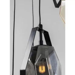 Hängeleuchten-KARE Design Hangeleuchte Diamond Fever Spiral Schwarz O42Cm