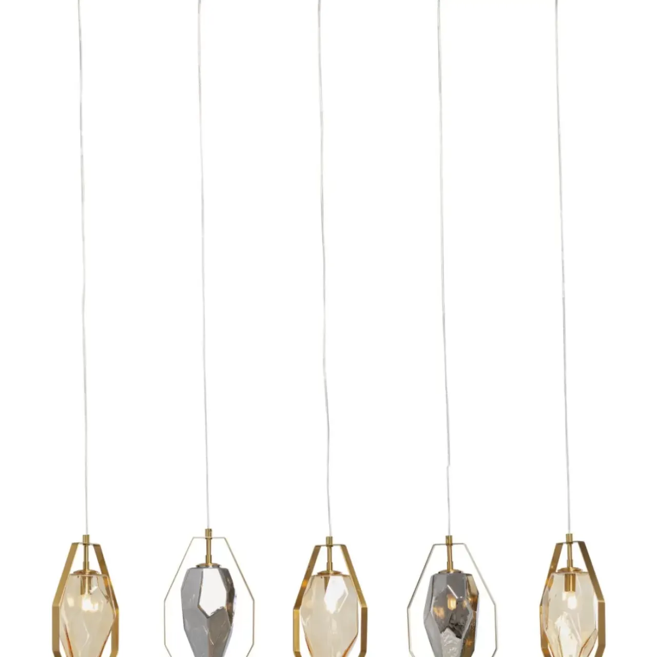 Hängeleuchten-KARE Design Hangeleuchte Diamond Fever Dining Brass 110Cm
