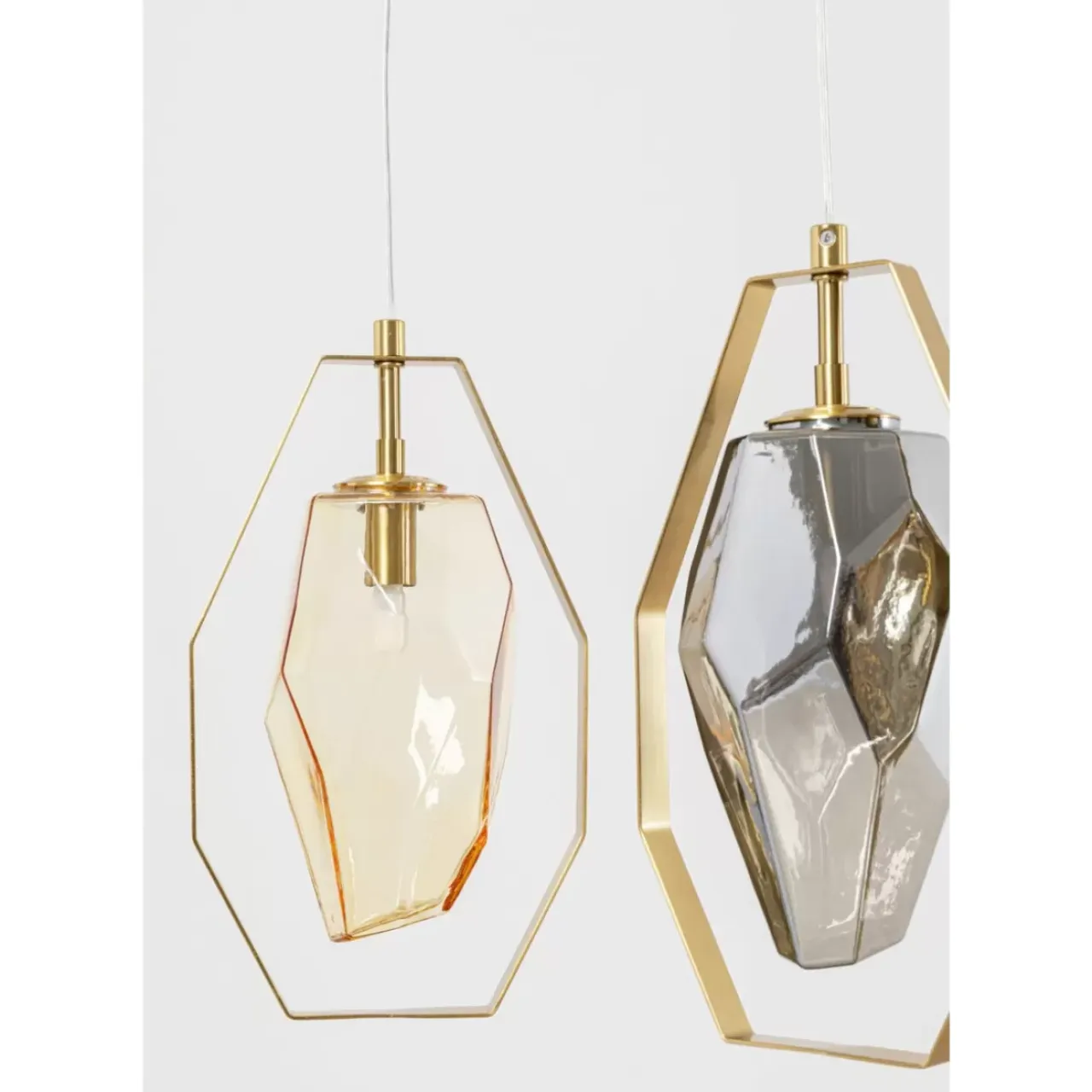 Hängeleuchten-KARE Design Hangeleuchte Diamond Fever Dining Brass 110Cm
