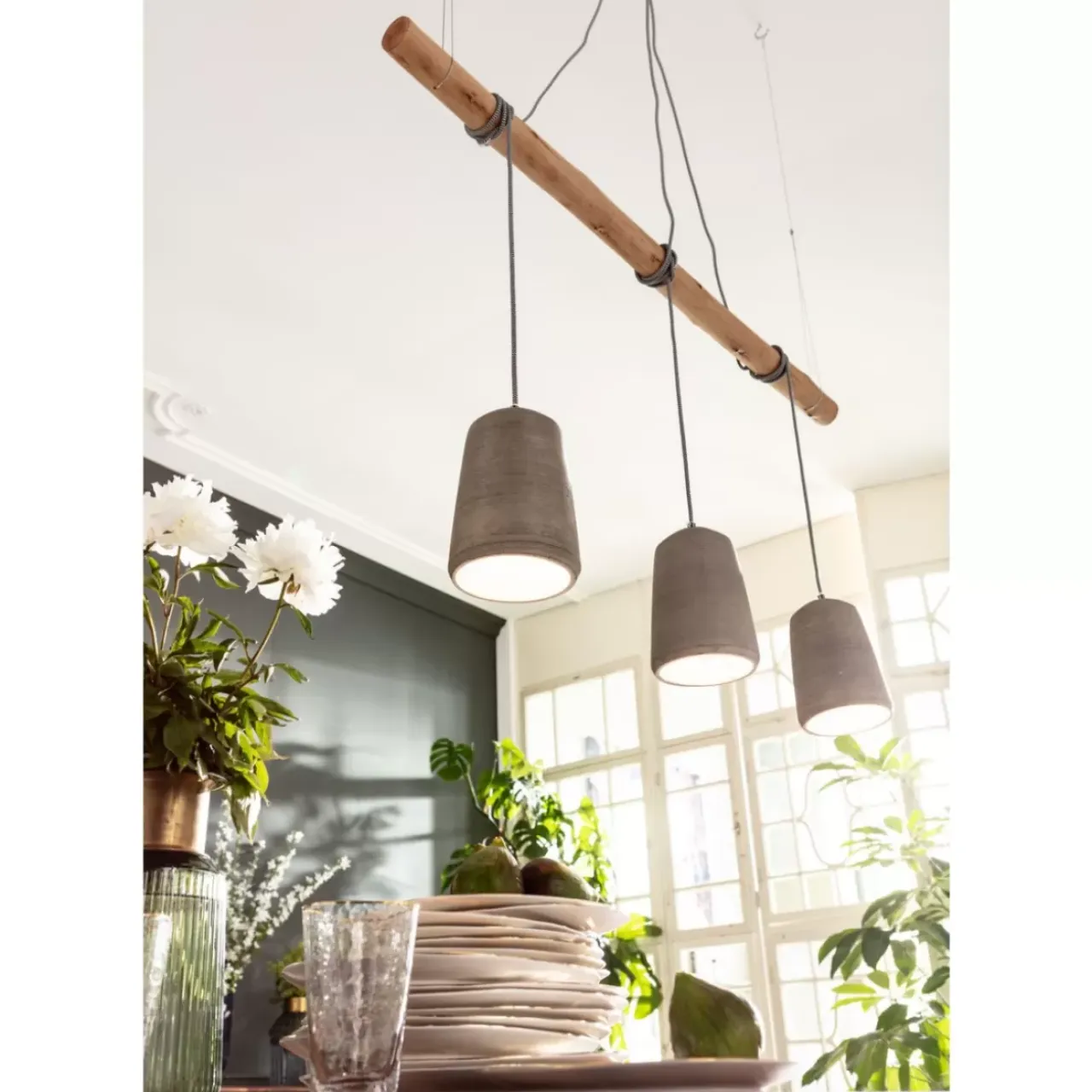 Hängeleuchten-KARE Design Hangeleuchte Dining Concrete Tre