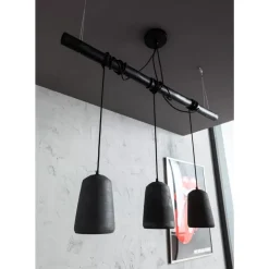 Hängeleuchten-KARE Design Hangeleuchte Dining Concrete Schwarz Tre