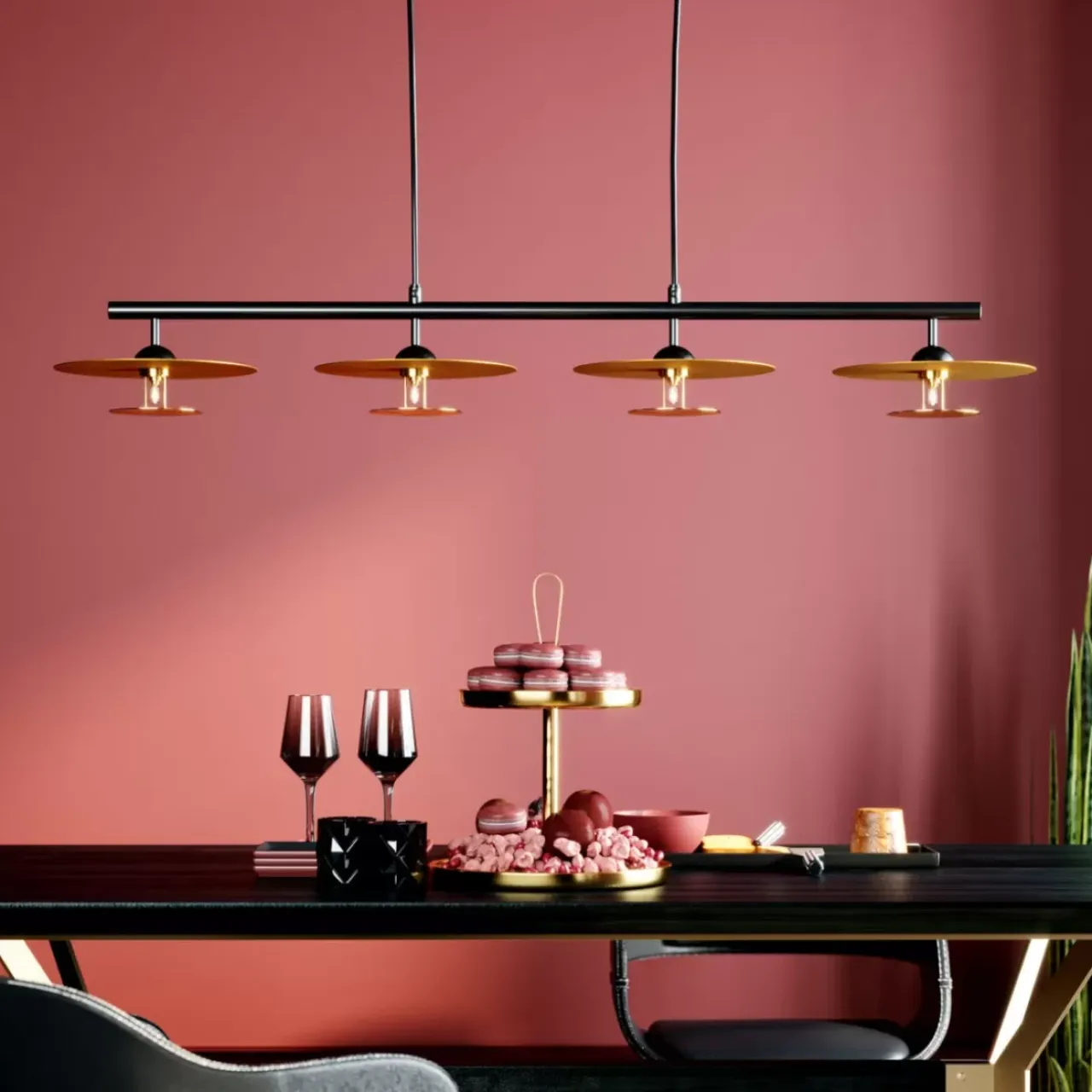 Hängeleuchten-KARE Design Hangeleuchte Disc Dining Quattro
