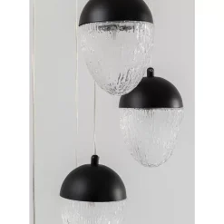 Hängeleuchten-KARE Design Hangeleuchte Frozen 5 Schwarz Matt O35Cm