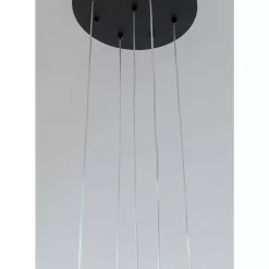 Hängeleuchten-KARE Design Hangeleuchte Frozen 5 Schwarz Matt O35Cm