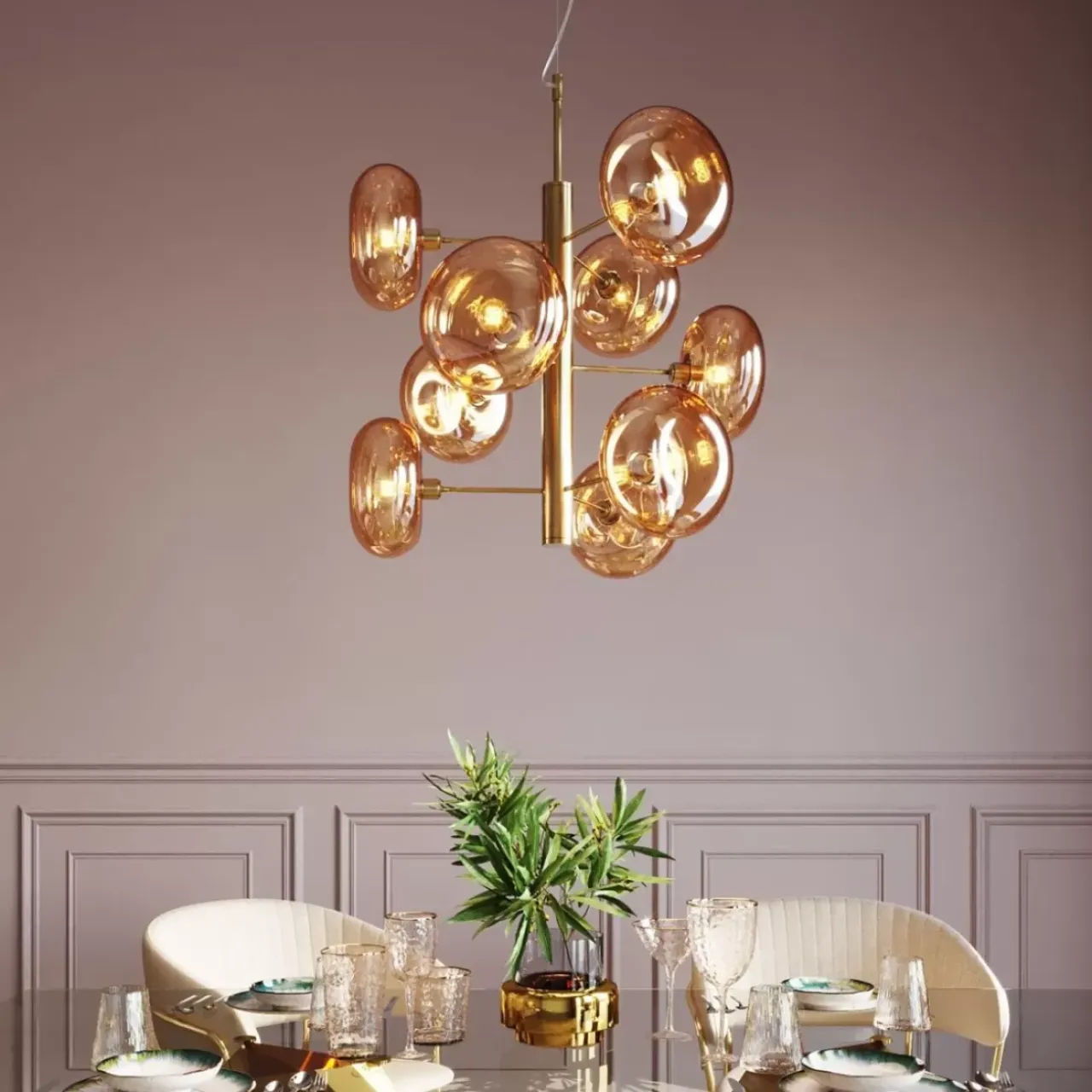 Hängeleuchten-KARE Design Hangeleuchte Headlight Brass