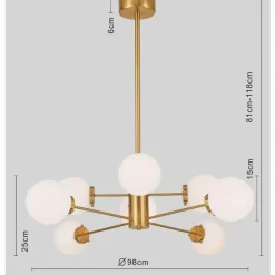 Hängeleuchten-KARE Design Hangeleuchte Heavenly Gold O98Cm