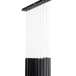 Hängeleuchten-KARE Design Hangeleuchte Living Vegas Schwarz Matt Led 120Cm