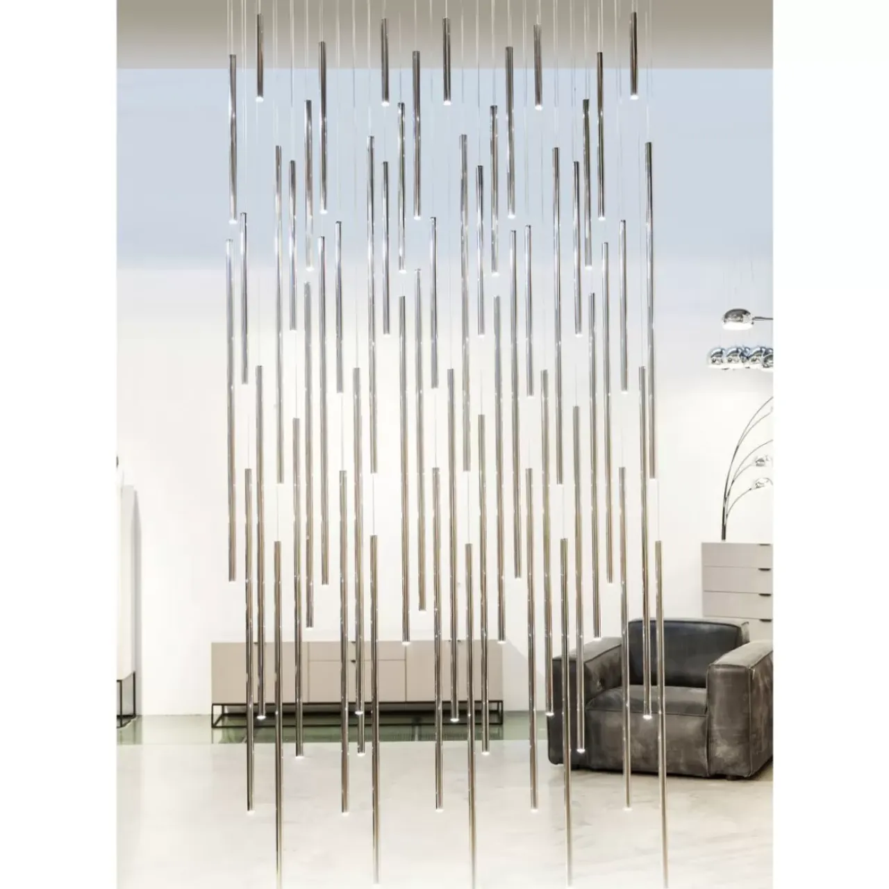 Hängeleuchten-KARE Design Hangeleuchte Living Vegas Deluxe Chrome Led