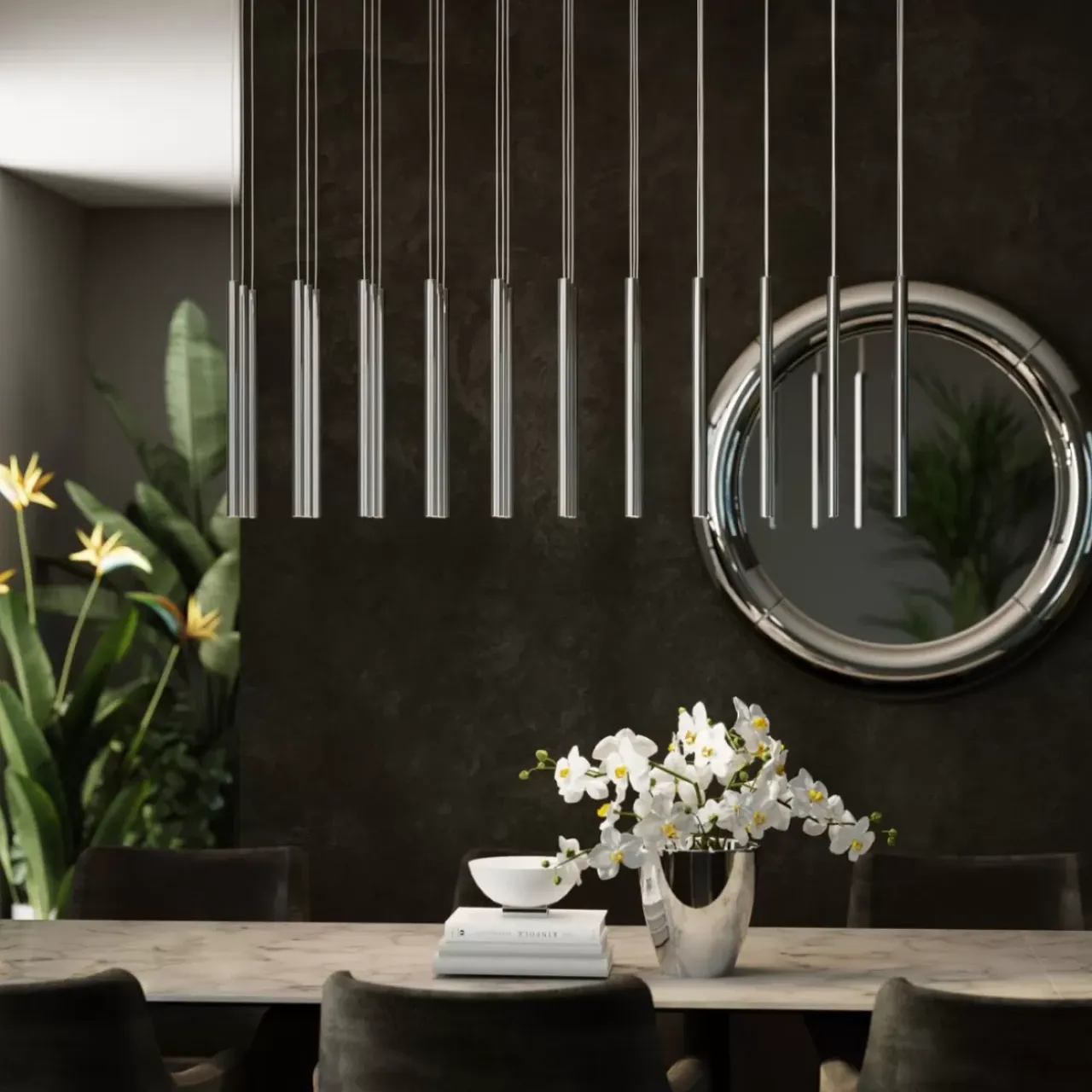 Hängeleuchten-KARE Design Hangeleuchte Living Vegas Chrome Led