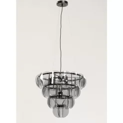 Hängeleuchten-KARE Design Hangeleuchte Mariposa Three Circle Schwarz Smoke
