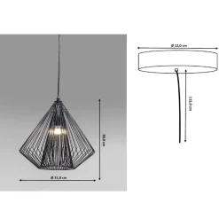 Hängeleuchten-KARE Design Hangeleuchte Modo Wire Black