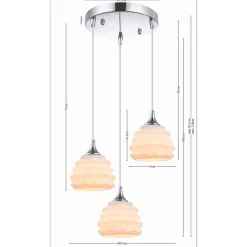 Hängeleuchten-KARE Design Hangeleuchte Ruffle Weis O 37Cm