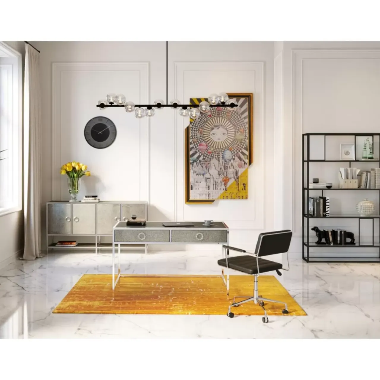 Hängeleuchten-KARE Design Hangeleuchte Scala Balls Schwarz 150Cm