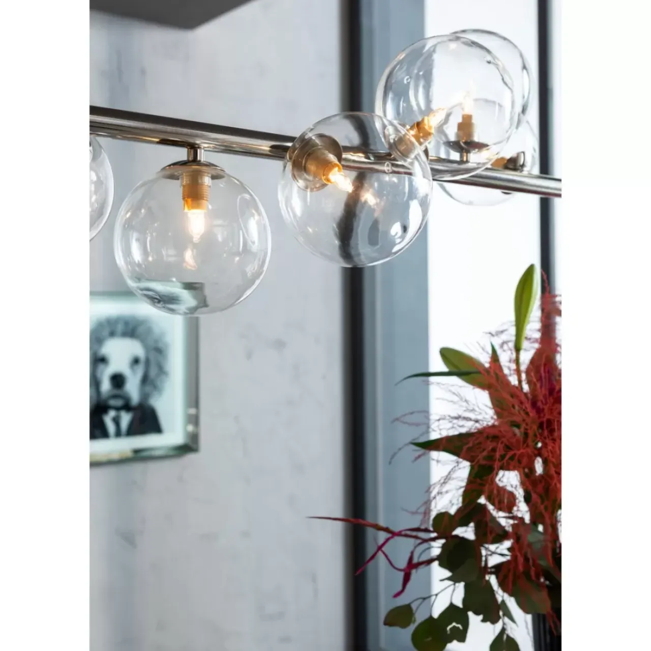 Hängeleuchten-KARE Design Hangeleuchte Scala Balls Chrome 150Cm