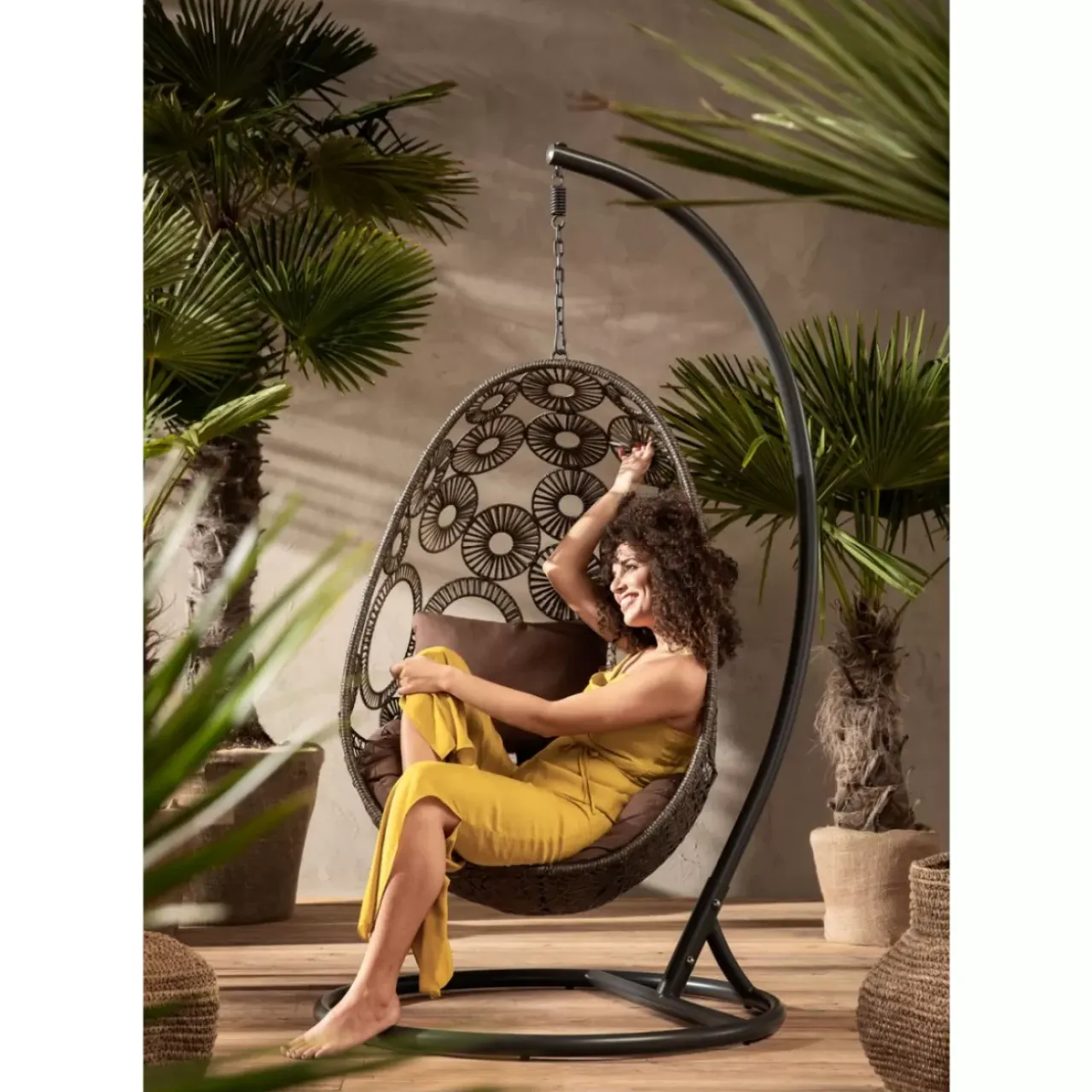 Outdoormöbel-KARE Design Hangesessel Ibiza Braun