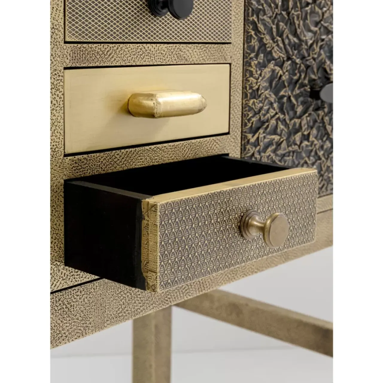 Kommoden & Sideboards-KARE Design Hochkommode Chalet Gold 13 Schube