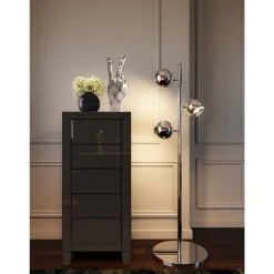 Kommoden & Sideboards-KARE Design Hochkommode Luxury Push 5 Schube Grau