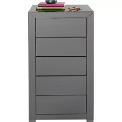 Kommoden & Sideboards-KARE Design Hochkommode Luxury Push 5 Schube Grau