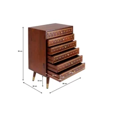 Kommoden & Sideboards-KARE Design Hochkommode Muskat 6 Schube