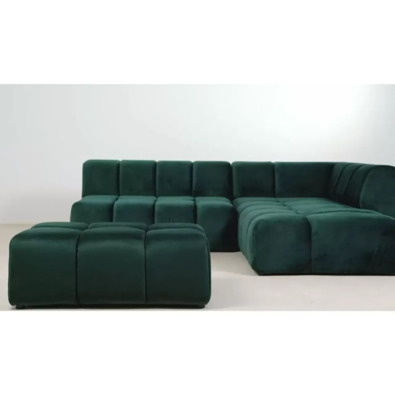 Sitzbänke-KARE Design Hocker Belami Velvet Dunkelgrun 105X70Cm