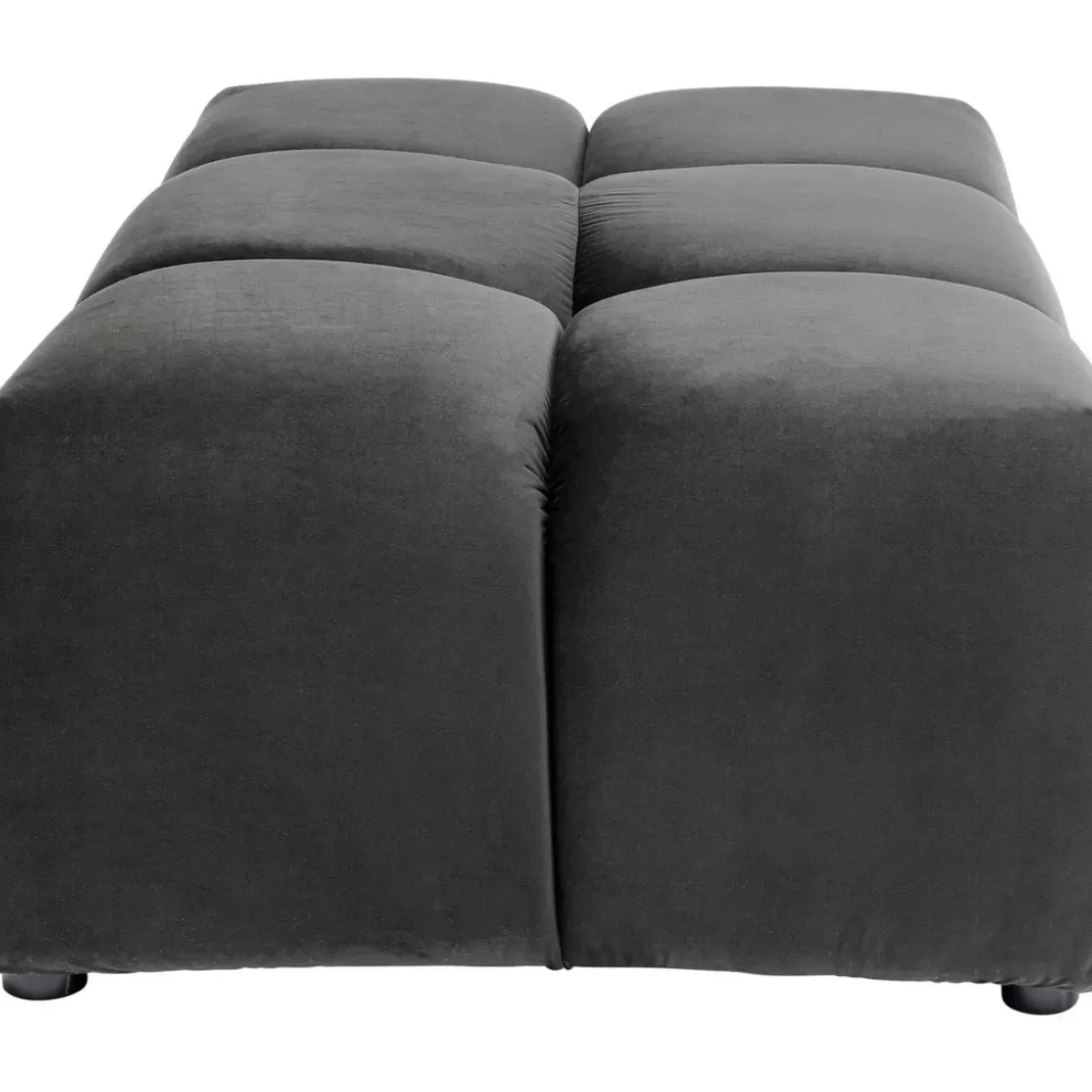 Sitzbänke-KARE Design Hocker Belami Velvet Grau 105X70Cm
