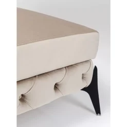 Sitzbänke-KARE Design Hocker Bellissima Velvet Beige 80Cm
