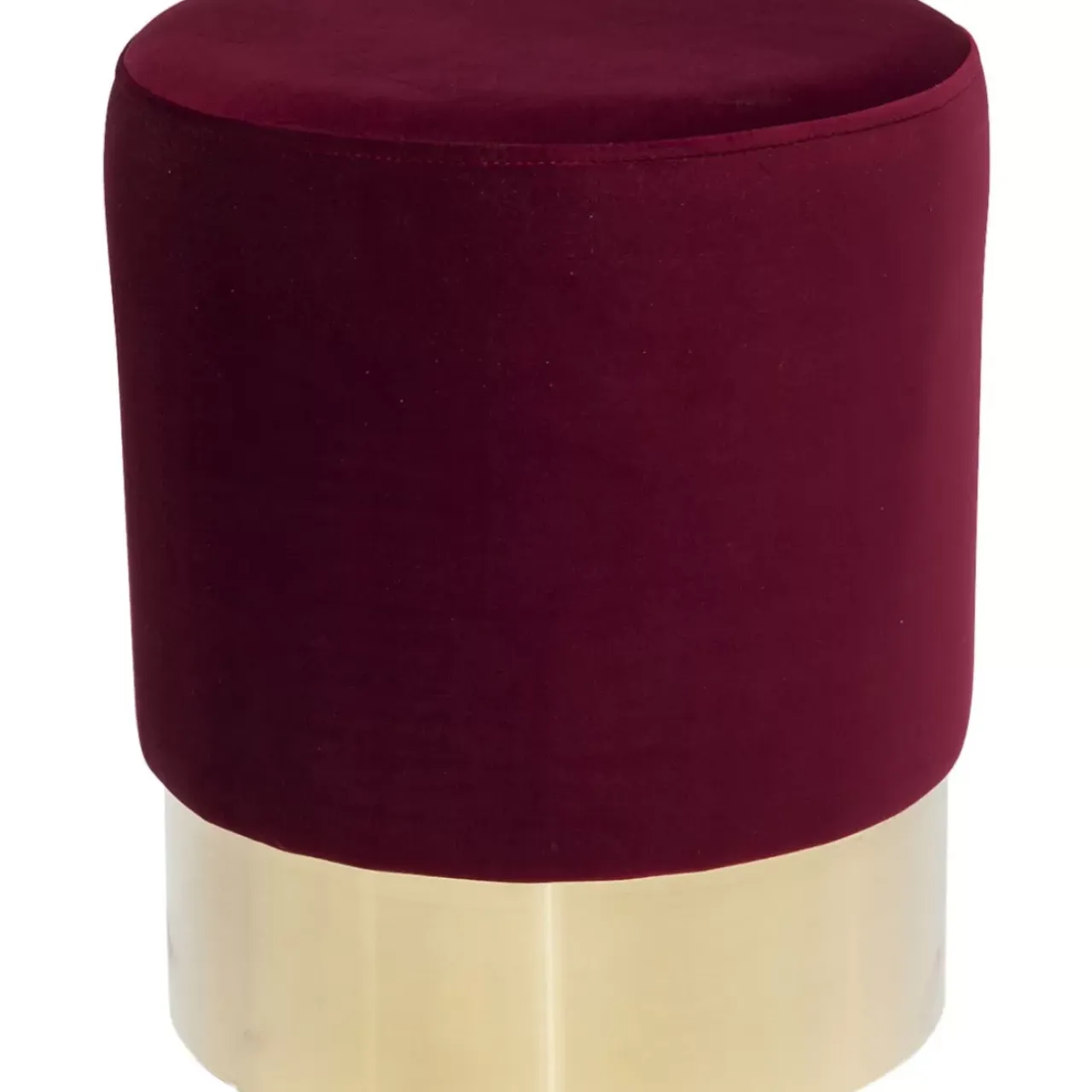 Sitzbänke-KARE Design Hocker Cherry Bordeaux Brass O35Cm