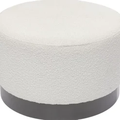 Sitzbänke-KARE Design Hocker Cherry Boucle Creme Smoke O55Cm
