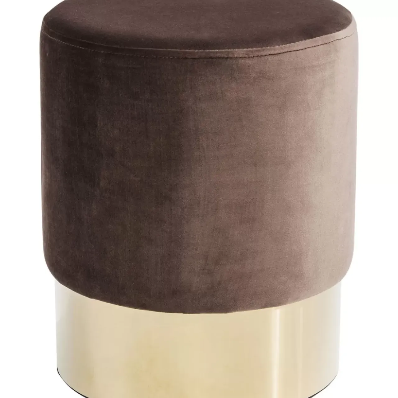 Sitzbänke-KARE Design Hocker Cherry Braun Brass O35Cm