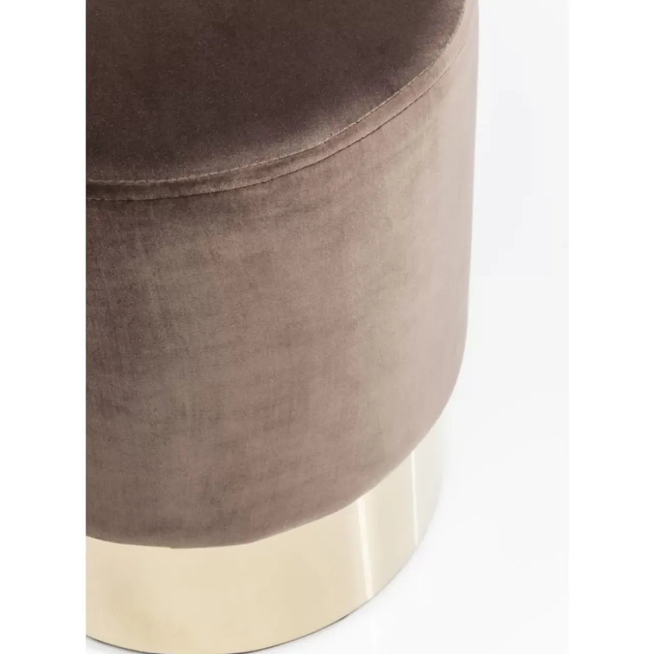 Sitzbänke-KARE Design Hocker Cherry Braun Brass O35Cm