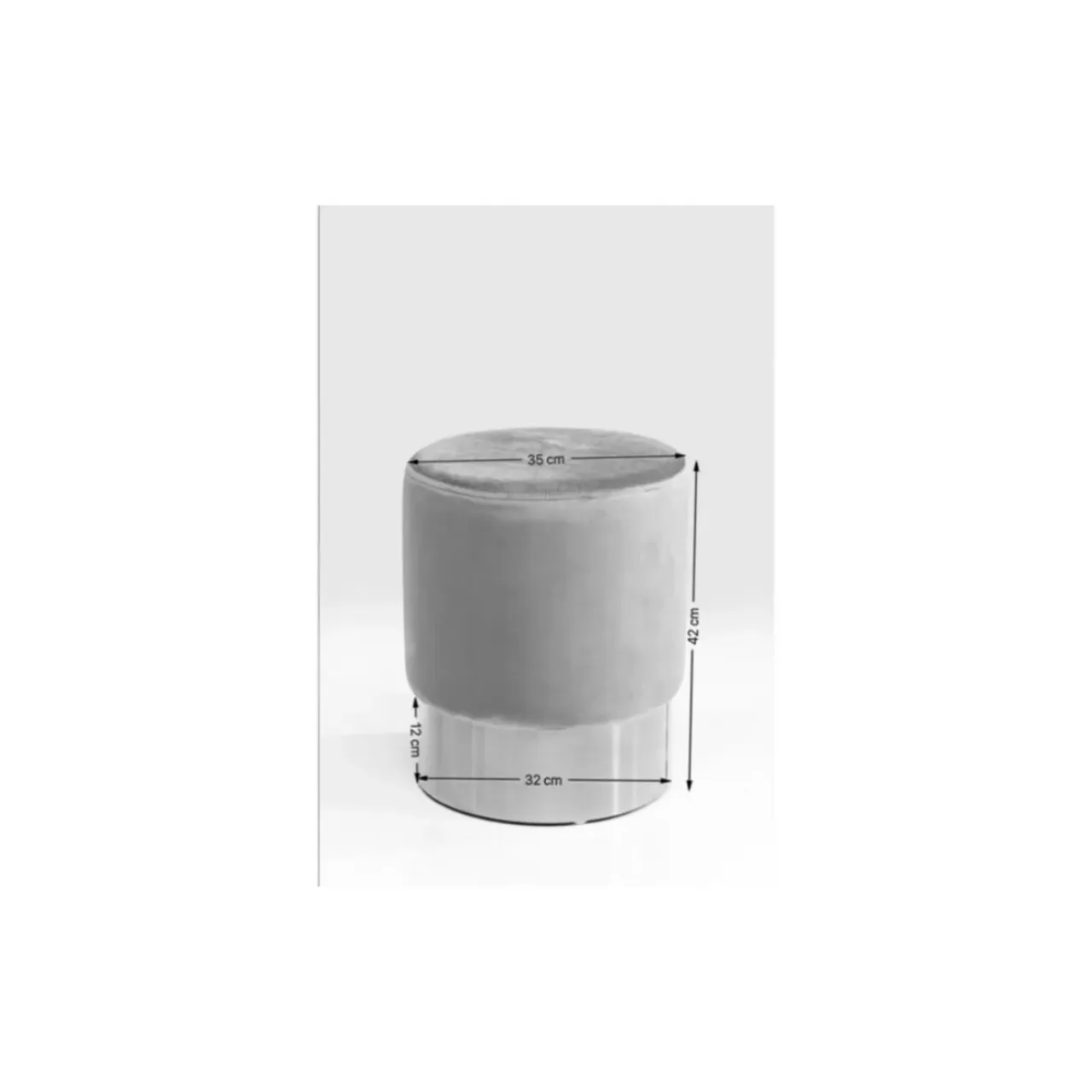 Sitzbänke-KARE Design Hocker Cherry Braun Brass O35Cm
