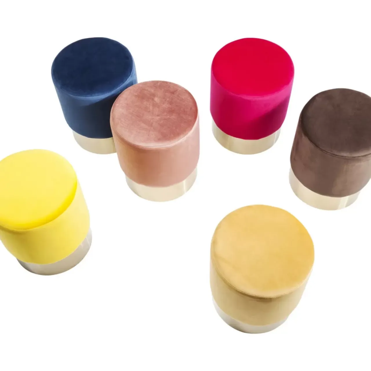 Sitzbänke-KARE Design Hocker Cherry Braun Brass O35Cm