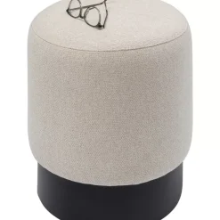 Sitzbänke-KARE Design Hocker Cherry Creme Black O36Cm