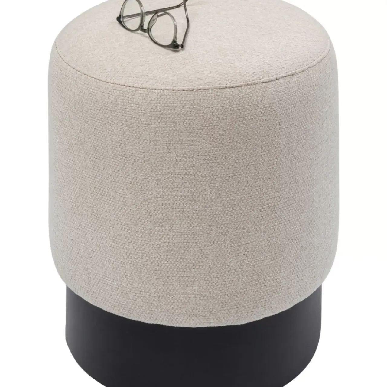 Sitzbänke-KARE Design Hocker Cherry Creme Black O36Cm