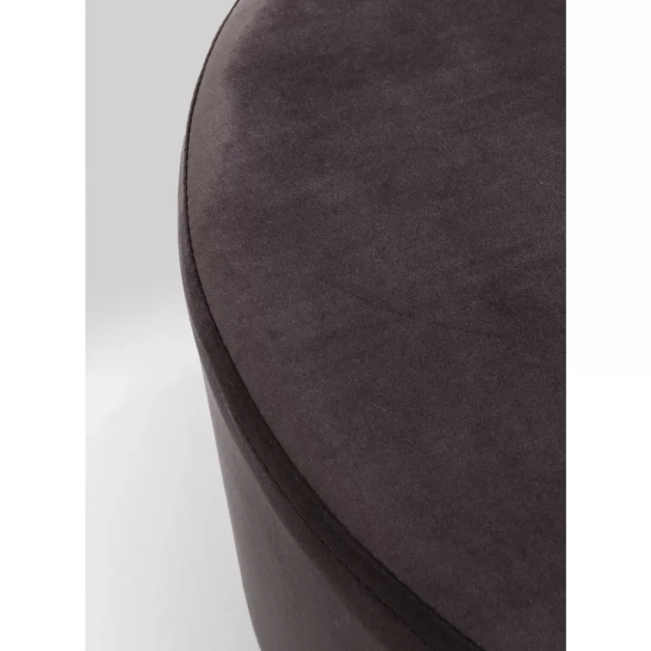 Sitzbänke-KARE Design Hocker Cherry Dunkelgrau Silver O55Cm